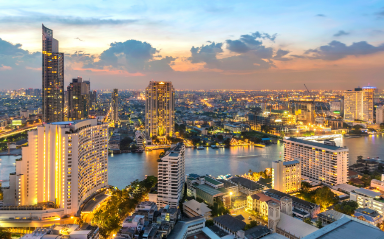 Twilight skyview in Bangkok