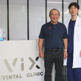 Vix Dental Clinic, Ho Chi Minh City, Dr. Hwan with patient